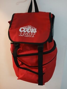 COORS LITE Red Insulated Cooler Backpack - Vintage